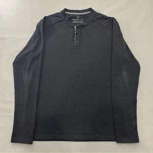 Free Fly Henley Shirt Mens L Charcoal Gray Bamboo Performance Stretch Soft